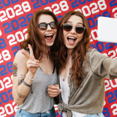 Rood en blauw Afstuderen Class Jaar Achtergrond Wandkleed