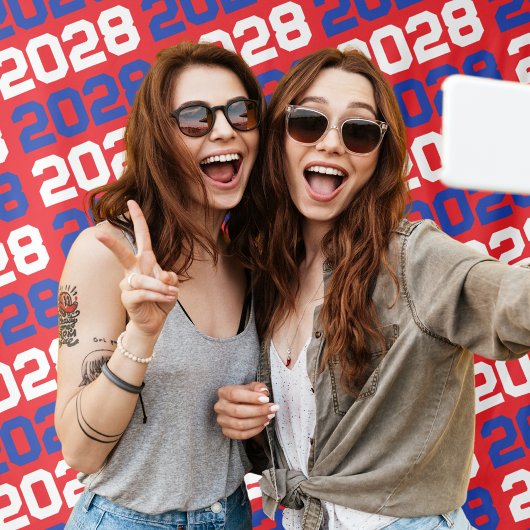 Rood en blauw Afstuderen Class Jaar Achtergrond Wandkleed