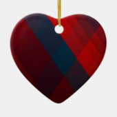 Rood en blauw Art Cross Pattern Ornament (Voorkant)