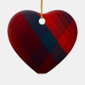 Rood en blauw Art Cross Pattern Ornament (Achterkant)