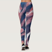 Rood en blauw Artsy Leggings (Achterkant)