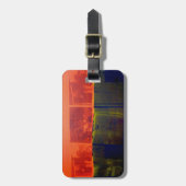 Rood en blauw bagagelabel (Voorkant verticaal)