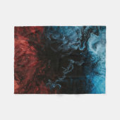 Rood en blauw behang fleece deken (Voorkant (Horizontaal))