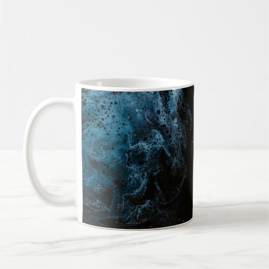 Rood en blauw behang koffiemok (Links)