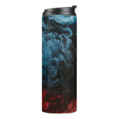 Rood en blauw behang thermosbeker (Gedraaid links)