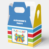 Rood en blauw Bounce huis Bedankdoosjes (Geopend)