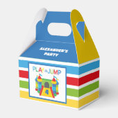 Rood en blauw Bounce huis Bedankdoosjes (Voorkant Zijde)