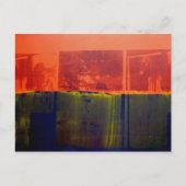 Rood en blauw briefkaart (Voorkant)