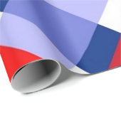 Rood en blauw Buffalo Plaid Wrapping Paper Cadeaupapier (Rol Hoek)