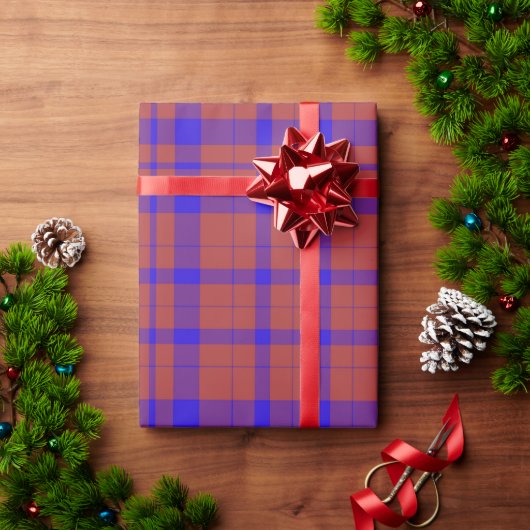 Rood en blauw Buffalo Plaid Wrapping Paper Cadeaupapier (Feestdagen Geschenken)