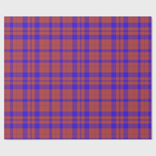 Rood en blauw Buffalo Plaid Wrapping Paper Cadeaupapier (Vlak)