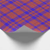 Rood en blauw Buffalo Plaid Wrapping Paper Cadeaupapier (Hoek)