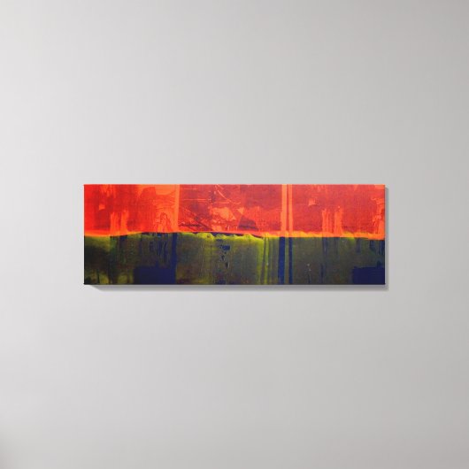 Rood en blauw canvas afdruk (Voorkant)