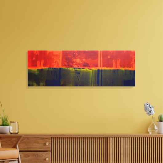 Rood en blauw canvas afdruk (Insitu (Woonkamer))