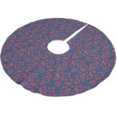 Rood en Blauw Dala Paard Scandinavische Patroon Kerstboom Rok (Gekanteld)