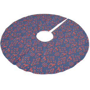 Rood en Blauw Dala Paard Scandinavische Patroon Kerstboom Rok