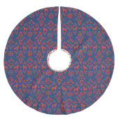 Rood en Blauw Dala Paard Scandinavische Patroon Kerstboom Rok (Voorkant)