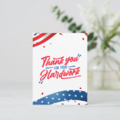 Rood en Blauw Dank U Wel Gedaan Werkdag Arbeidsdag Briefkaart (Staand voorkant)