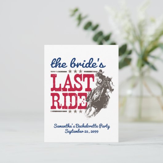 Rood en blauw De laatste uitnodiging van de Bride (Staand voorkant)