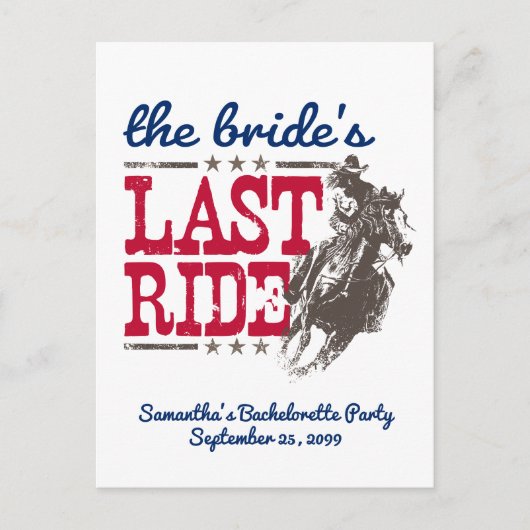 Rood en blauw De laatste uitnodiging van de Bride (Voorkant)