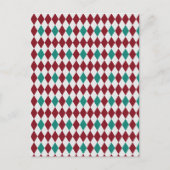 Rood- en blauw diamantglitter briefkaart (Voorkant)