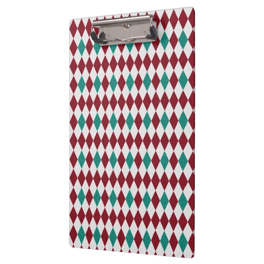 Rood- en blauw diamantglitter klembord (Links)