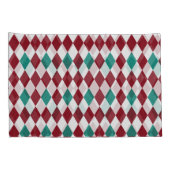 Rood- en blauw diamantglitter kussensloop (Achterkant-Rechts)