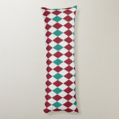 Rood- en blauw diamantglitter lichaamskussen (Achterkant (Verticaal))