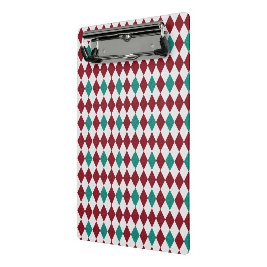 Rood- en blauw diamantglitter mini klembord (Angled2)