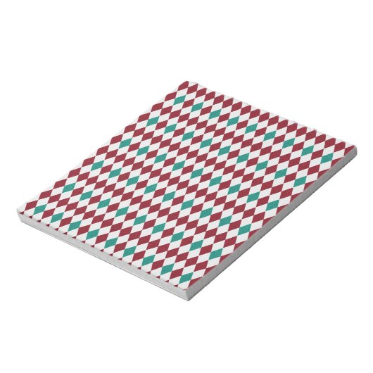 Rood- en blauw diamantglitter notitieblok (Linkerzijde)