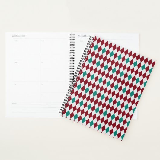 Rood- en blauw diamantglitter planner (Display)
