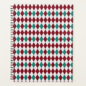 Rood- en blauw diamantglitter planner (Voorkant)
