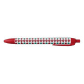 Rood- en blauw diamantglitter zwarte inkt pen (Bodem)