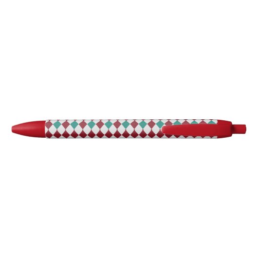 Rood- en blauw diamantglitter zwarte inkt pen (Achterkant)