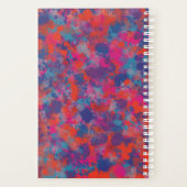 Rood en blauw druppels Abstract ontwerpplanner Planner (Achterkant)