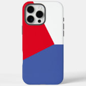  rood en blauw Eenvoudig kleurenblok Case-Mate iPhone Case (Achterkant)