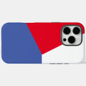 rood en blauw Eenvoudig kleurenblok Case-Mate iPhone Case (Achterkant (horizontaal))