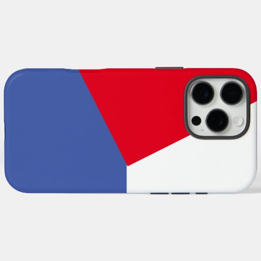  rood en blauw Eenvoudig kleurenblok Case-Mate iPhone Case (Achterkant (horizontaal))