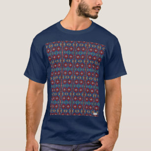 Rood en blauw geïnspireerd ontwerp T-shirt HAMbWG
