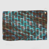 Rood en blauw gekleurd, raster of krassteen, effec golfhanddoek (Horizontaal)