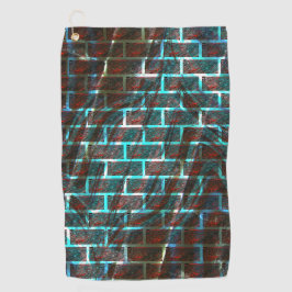 Rood en blauw gekleurd, raster of krassteen, effec golfhanddoek