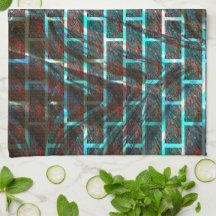 Rood en blauw gekleurd, raster of krassteen, effec