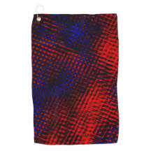 Rood en blauw gekruiste krassen