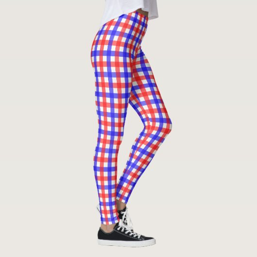 Rood en blauw Gingham Leggings (Rechts)
