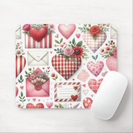 ROOD EN BLAUW GINGHAM PLAID VALENTIJNSDAG THEMA MUISMAT