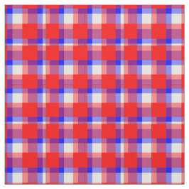 Rood en Blauw Gingham Stof