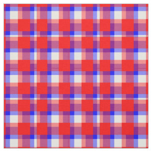 Rood en Blauw Gingham Stof