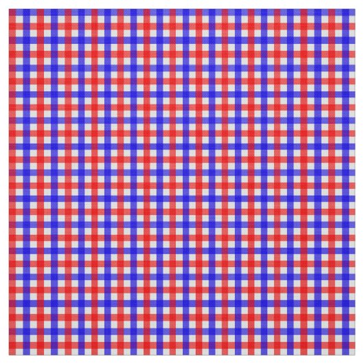 Rood en blauw Gingham Stof (Swatch)