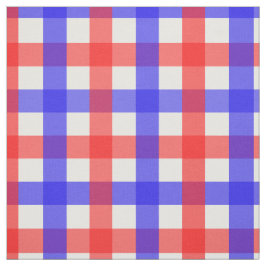 Rood en blauw Gingham Stof