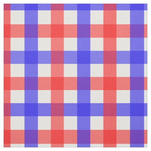 Rood en blauw Gingham Stof (Swatch)
